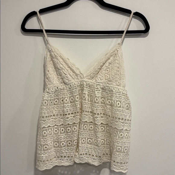 Urban Outfitters Kimchi Blue Cream Lace Top - Picture 4 of 7